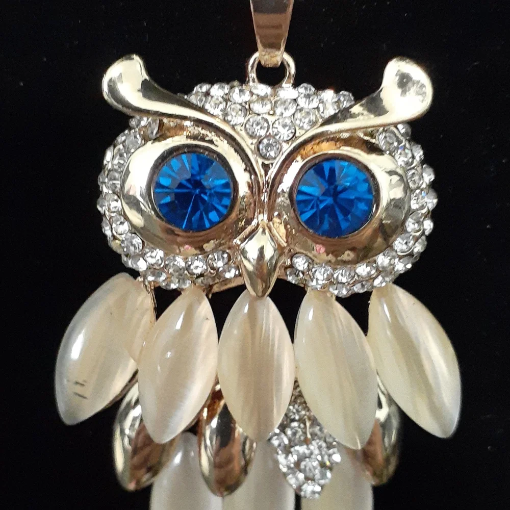 Gold Tone Owl Necklace - Picture 6 of 10